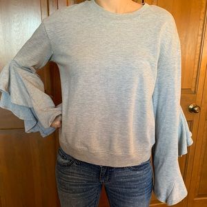 Gray sweatshirt with arm detail